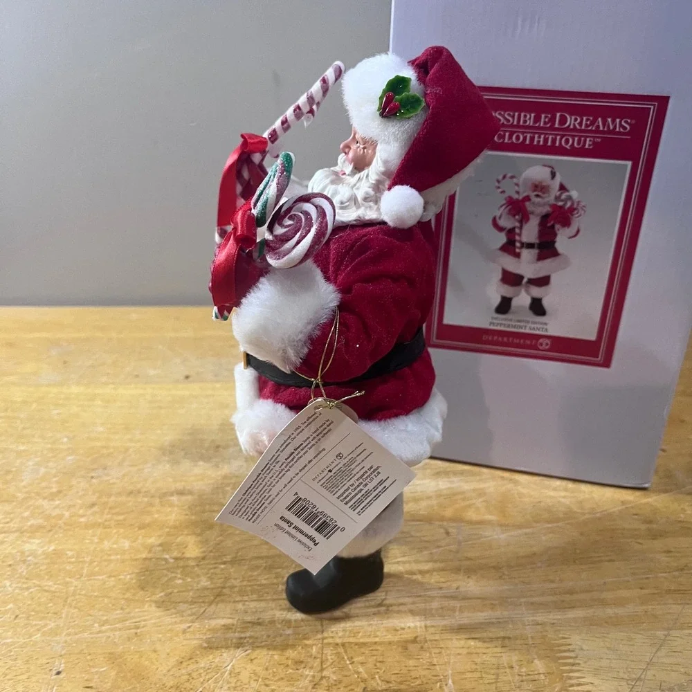 Possible Dreams Clothtique Peppermint Santa Dept 56 Exclusive Limited Edition